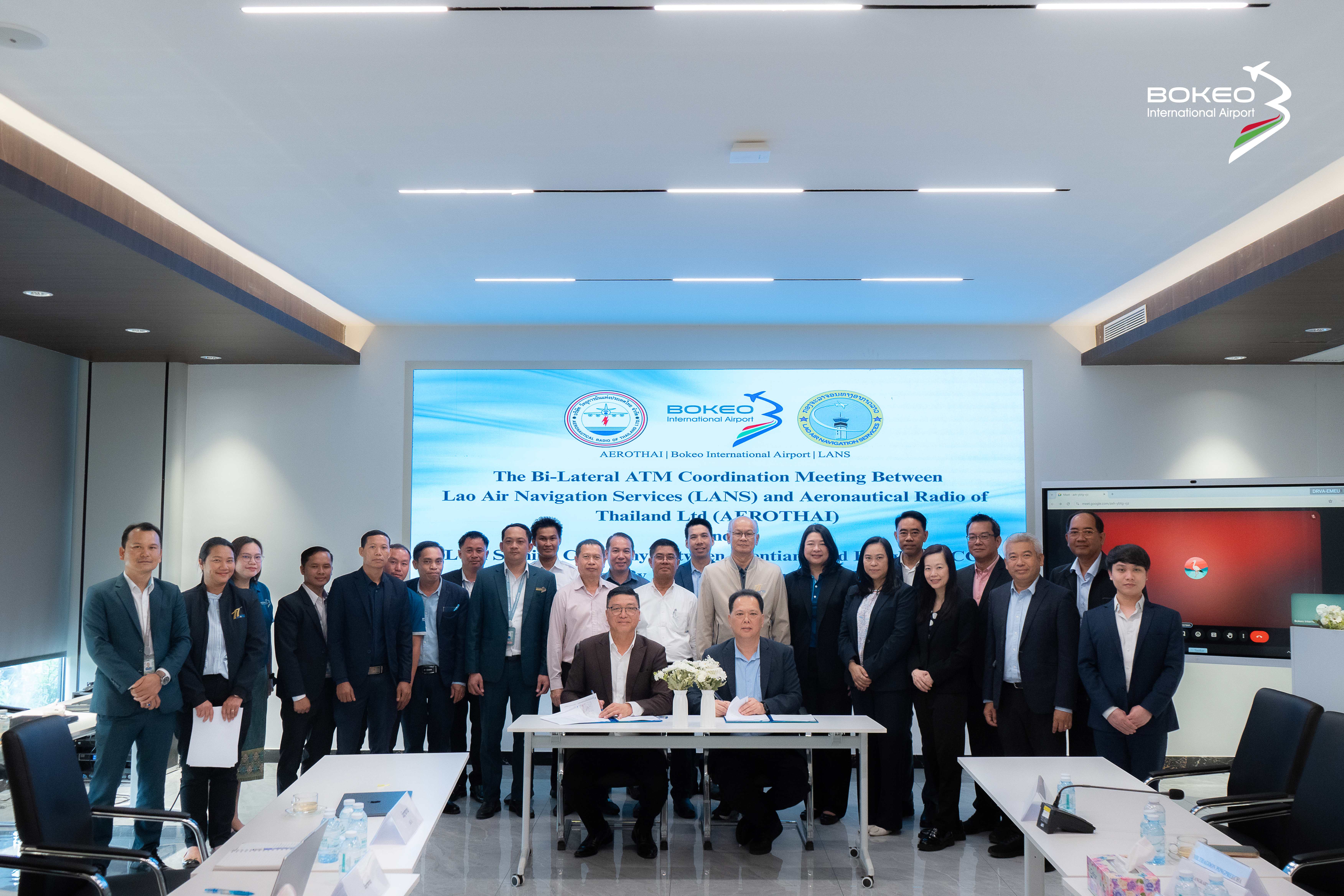 LOA Signing Ceremony of the Memorandum of Understanding between Lao Air Navigation Service (LANS) and Aeronautical Radio of Thailand Ltd